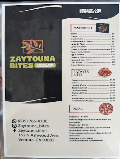 Photo of Zaytouna Bites - Bakery & Restaurant - 152 N Ashwood Ave, Ventura, CA 93003