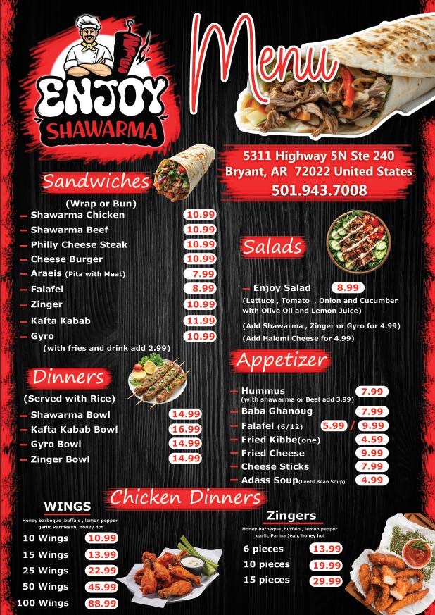 Photo of Enjoy Shawarma - 5311 Hwy 5 N ste 240, Bryant, AR 72022