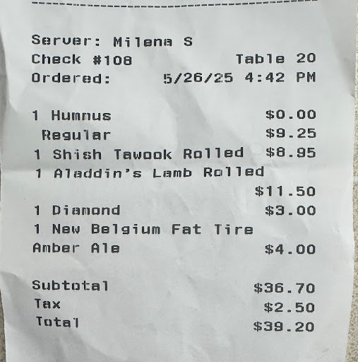 Photo of Aladdin's Eatery Hudson - 44 Park Ln, Hudson, OH 44236