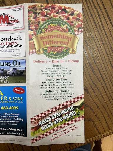 Photo of Something Different Pizza & Deli - 590 E Main St, Malone, NY 12953