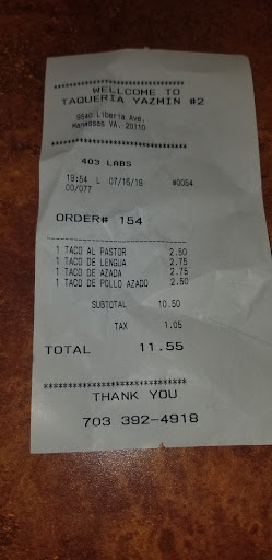 Photo of Taqueria Yazmin Manassas - 9540 Liberia Ave, Manassas, VA 20110