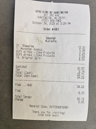 Photo of Gyro King Huntington - 300a 8th St, Huntington, WV 25701