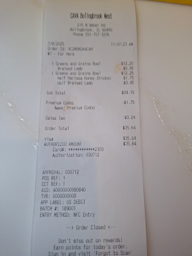 Photo of CAVA - 215 N Weber Rd, Bolingbrook, IL 60490