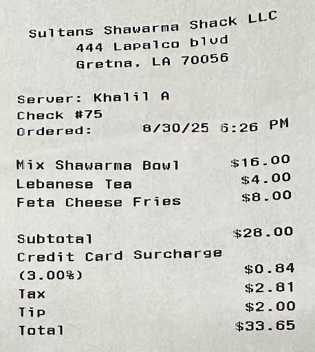 Photo of Sultan's Shawarma Shack - 444 Lapalco Blvd, Gretna, LA 70056