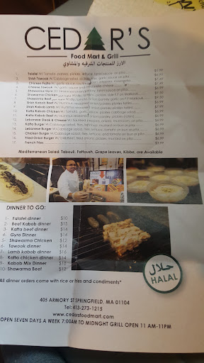 Photo of Cedar's Food Mart and Grill Halal - 405 Armory St, Springfield, MA 01104
