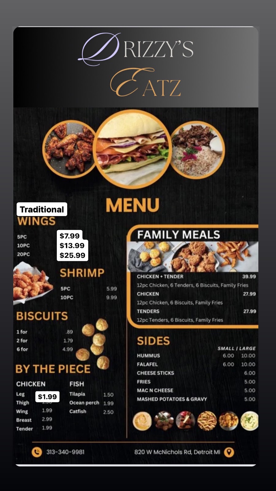 Photo of DRIZZY’S EATZ - 820 W McNichols Rd, Highland Park, MI 48203