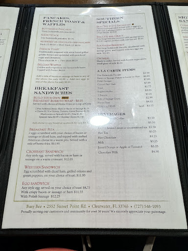 Photo of Busy Bee Diner Clearwater /Breakfast/lunch/Dinner/Bakery - 2552 Sunset Point Rd, Clearwater, FL 33765