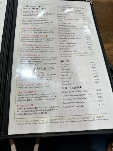 Photo of Busy Bee Diner Clearwater /Breakfast/lunch/Dinner/Bakery - 2552 Sunset Point Rd, Clearwater, FL 33765