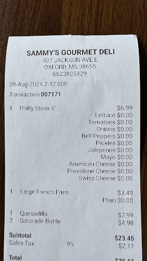 Photo of Sammy's Gourmet Deli & Gyro - 407 E Jackson Ave, Oxford, MS 38655