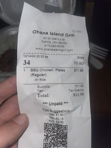 Photo of Ohana Island Grill - 30 W Walnut St, Oxford, OH 45056