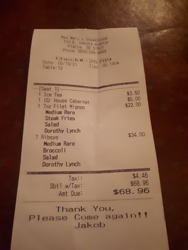 Photo of Mad Mary's Steakhouse & Saloon - 110 E Dakota Ave, Pierre, SD 57501