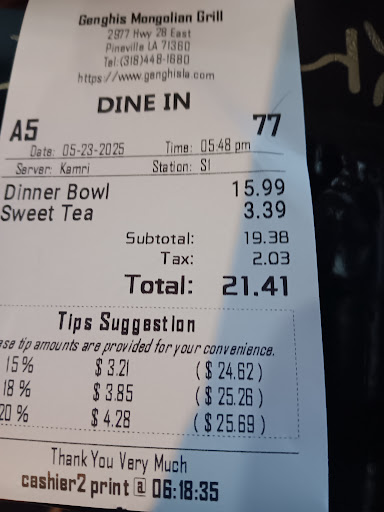 Photo of Genghis Mongolian Grill & Sushi - 2977 LA-28, Pineville, LA 71360