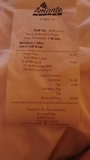 Photo of Amante Pizza - 2304 15th St, Troy, NY 12180