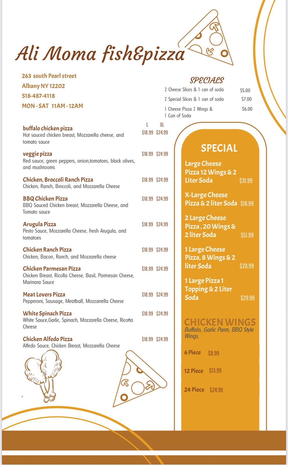 Photo of Ali moma fish & pizza - 263 S Pearl St, Albany, NY 12202