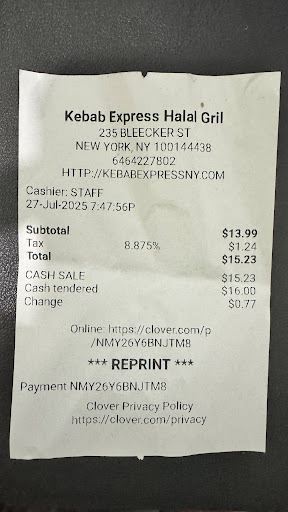 Photo of Kebab Express | Halal Grill Bleecker Street - 235 Bleecker St, New York, NY 10014