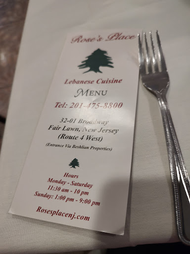 Photo of Rose's Place: Lebanese Cuisine - 32-01 Broadway, Fair Lawn, NJ 07410