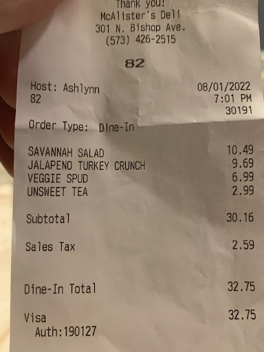 Photo of McAlister's Deli - 301 N Bishop Ave, Rolla, MO 65401