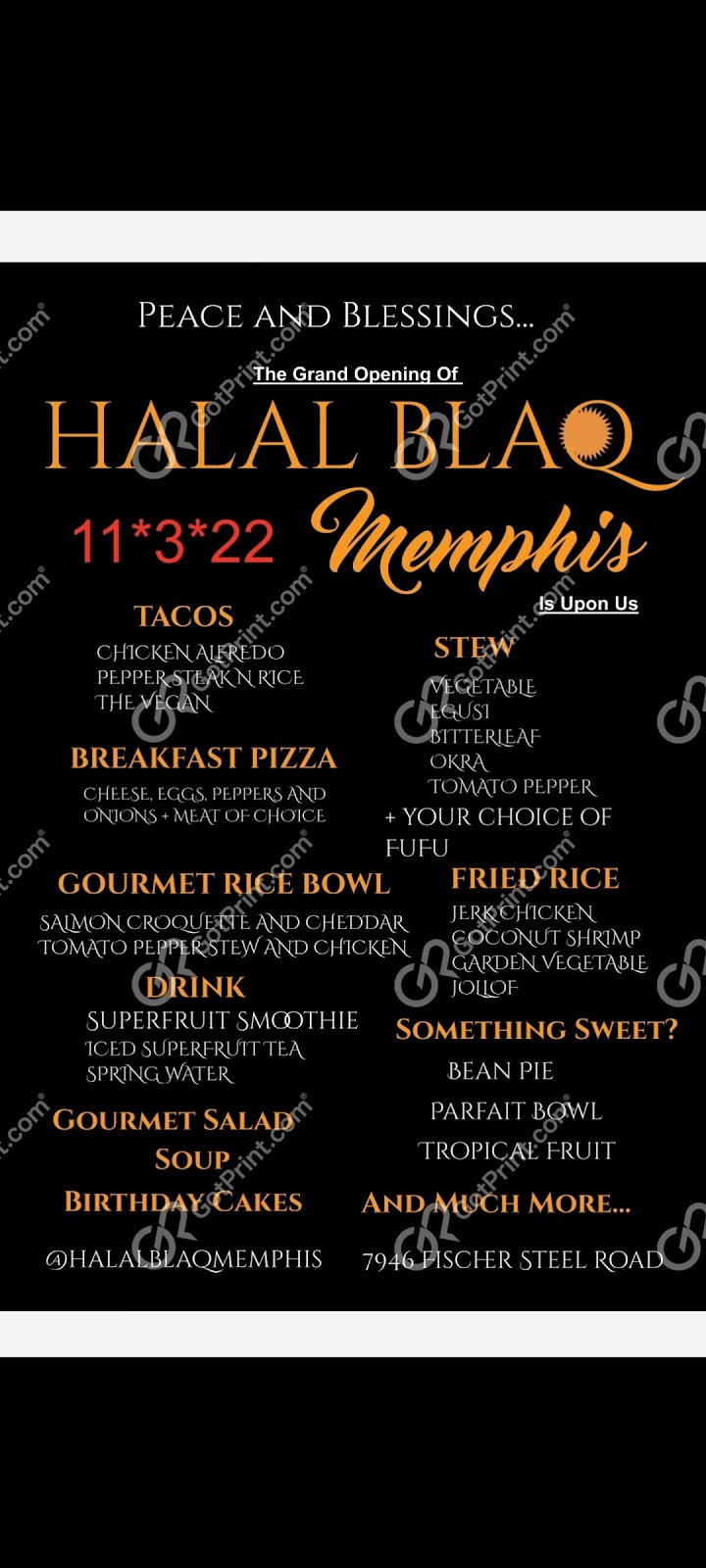 Photo of Halal Blaq Memphis - 7946 Fischer Steel Rd, Cordova, TN 38016