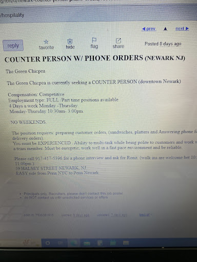 Photo of The Green Chicpea - 59 Halsey St, Newark, NJ 07102