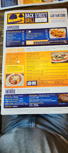 Photo of Back Street Grill - 401 Snow Hill Rd, Salisbury, MD 21804