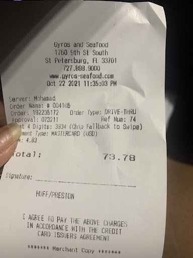 Photo of Sam's Gyros and seafood - 1760 Dr. M.L.K. Jr St S, St. Petersburg, FL 33701