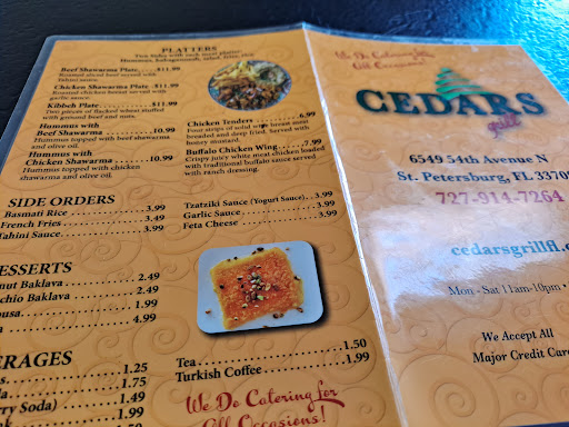 Photo of Cedars Grill - 6549 54th Ave N, St. Petersburg, FL 33709