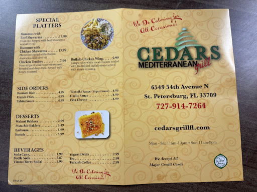 Photo of Cedars Grill - 6549 54th Ave N, St. Petersburg, FL 33709