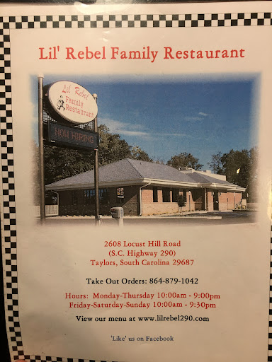 Photo of Lil Rebel Family Restaurant - 2608 Locust Hill Rd, Taylors, SC 29687