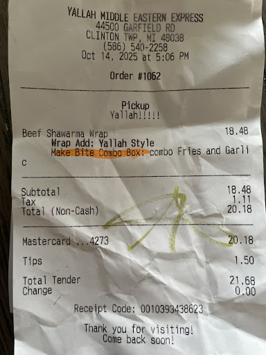 Photo of Yallah Express - 44500 Garfield Rd, Clinton Township, MI 48038