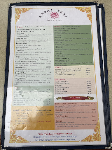 Photo of Sabai Thai Cuisine - 214 E Culton St, Warrensburg, MO 64093