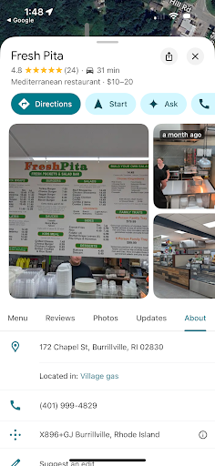 Photo of Fresh Pita - 172 Chapel St, Burrillville, RI 02830